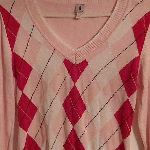 Argyle Pink Sweater by Tristan - Picture 3 of 6